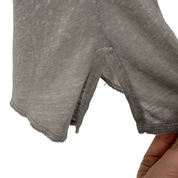 Lucky Brand T Shirt Boho Burnout Gray Cold Shoulder XS Mystic Visionary Pyramid - Picture 6 of 9